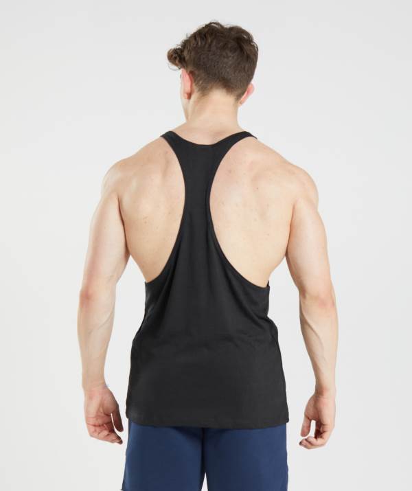Panske Tielko Gymshark Legacy Stringer Čierne | SE0476981
